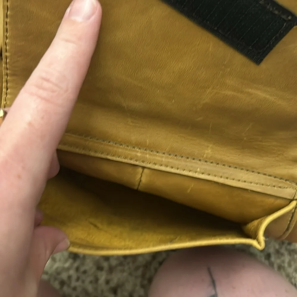 Genuine leather sling backpack